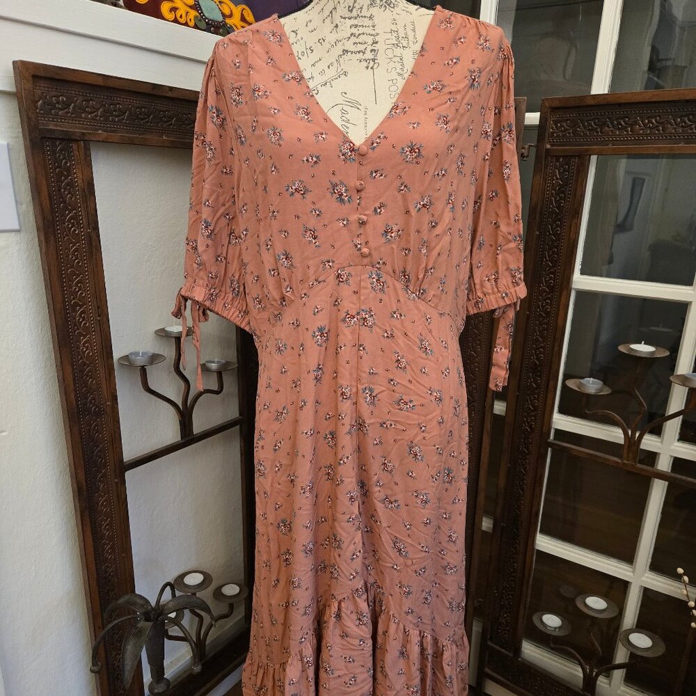 Luxology Maxi Prairie Dress, Sz XL